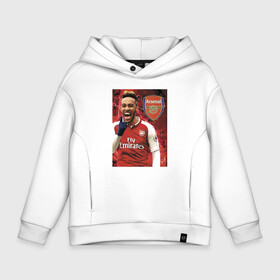 Детское худи Oversize хлопок с принтом Arsenal, Pierre Emerick Aubameyang в городе Новоалтайск, френч-терри — 70% хлопок, 30% полиэстер. Мягкий теплый начес внутри —100% хлопок | боковые карманы, эластичные манжеты и нижняя кромка, капюшон на магнитной кнопке | arsenal | celebrity | england | football | forward | pierreemerick aubameyang | star | англия | арсенал | звезда | знаменитость | форвард | футбол