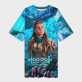 Платье-футболка 3D с принтом Элой Horizont Forbidden West в городе Новоалтайск,  |  | aloy | horizon | horizon forbidden west | horizon zero dawn | харайзон | хорайзон | элой