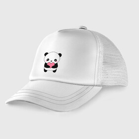 Детская кепка тракер с принтом КАВАЙНЫЙ ПАНДА | KAWAII PANDA в городе Новоалтайск, Козырек - 100% хлопок. Кепка - 100% полиэстер, Задняя часть - сетка | универсальный размер, пластиковая застёжка | bear | day | heart | kawaii | love | panda | romantic | valentine | valentines | амур | валентина | влюбленные | влюбленных | всех | день | кавай | любовь | медведь | милый | мишка | панда | романтика | романтичность | святого | сердечки