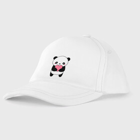 Детская бейсболка с принтом КАВАЙНЫЙ ПАНДА | KAWAII PANDA в городе Новоалтайск, 100% хлопок | классический козырек, металлическая застежка-регулятор размера | Тематика изображения на принте: bear | day | heart | kawaii | love | panda | romantic | valentine | valentines | амур | валентина | влюбленные | влюбленных | всех | день | кавай | любовь | медведь | милый | мишка | панда | романтика | романтичность | святого | сердечки