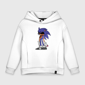 Детское худи Oversize хлопок с принтом Sonic Exe   Sketch   Hedgehog в городе Новоалтайск, френч-терри — 70% хлопок, 30% полиэстер. Мягкий теплый начес внутри —100% хлопок | боковые карманы, эластичные манжеты и нижняя кромка, капюшон на магнитной кнопке | blood | ears | eyes | gloves | hedgehog | hype | muzzle | nose | sonic | video game | видеоигра | глаза | ёжик | кровь | мордочка | нос | пасть | перчатки | соник | хайп