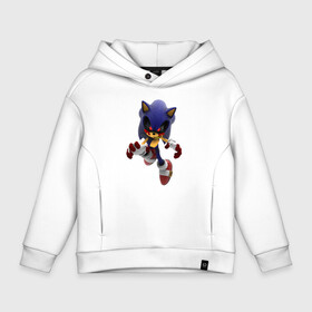 Детское худи Oversize хлопок с принтом Sonic Exe   Hedgehog в городе Новоалтайск, френч-терри — 70% хлопок, 30% полиэстер. Мягкий теплый начес внутри —100% хлопок | боковые карманы, эластичные манжеты и нижняя кромка, капюшон на магнитной кнопке | Тематика изображения на принте: blood | ears | eyes | gloves | hedgehog | hype | muzzle | nose | sonic | video game | видеоигра | глаза | ёжик | кровь | мордочка | нос | пасть | перчатки | соник | хайп