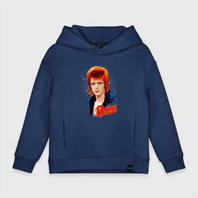 Детское худи Oversize хлопок с принтом David Bowie | Blue Jacket в городе Новоалтайск, френч-терри — 70% хлопок, 30% полиэстер. Мягкий теплый начес внутри —100% хлопок | боковые карманы, эластичные манжеты и нижняя кромка, капюшон на магнитной кнопке | 70е | bowie | david bowie | roc n roll | starman | ziggy stardust | боуи | дэвид боуи | зигги стардаст | музыка | рок н ролл | стармэн