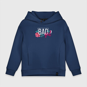 Детское худи Oversize хлопок с принтом Bad girl in flowers в городе Новоалтайск, френч-терри — 70% хлопок, 30% полиэстер. Мягкий теплый начес внутри —100% хлопок | боковые карманы, эластичные манжеты и нижняя кромка, капюшон на магнитной кнопке | 8 march | 8 марта | cool girl | feminism | flower | girl | woman | в подарок | весна | девочкам | девочке | женские | женщинам | женщине | март | праздник | фем | феминизм | цветочки | цветы