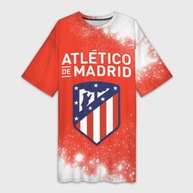 Платье-футболка 3D с принтом ATLETICO MADRID  Брызги в городе Новоалтайск,  |  | atletico | club | footbal | logo | madrid | paint | атлетико | брызги | знак | клуб | краска | логотип | логотипы | мадрид | символ | символы | форма | футбол | футбольная | футбольный