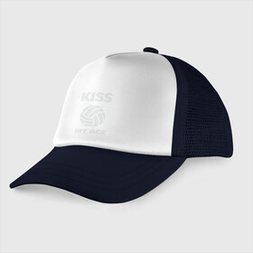 Детская кепка тракер с принтом Kiss   My Ace в городе Новоалтайск, Козырек - 100% хлопок. Кепка - 100% полиэстер, Задняя часть - сетка | универсальный размер, пластиковая застёжка | ball | beach | game | love | sport | volley | volleyball | волейбол | волейболист | волейболистка | гол | игра | игрок | любовь | мяч | площадка | пляж | пляжный | победа | сетка | спорт | тренер | чемпион