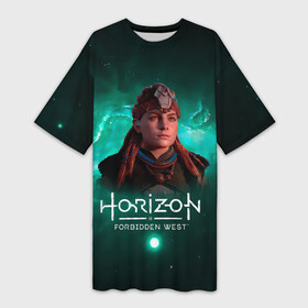 Платье-футболка 3D с принтом Aloy  Элой (Horizon Forbidden West) в городе Новоалтайск,  |  | aloy | horizon | horizon forbidden west | horizon zero dawn | харайзон | хорайзон | элой