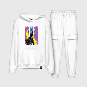 Женский костюм хлопок (с толстовкой) с принтом Cyber fashion skull 2028 в городе Новоалтайск,  |  | color | cross | cyber | fashion | horns | hype | jaw | neon | skull | teeth | зубы | кибер | крест | мода | неон | пасть | рога | хайп | цвет | череп
