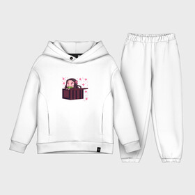 Детский костюм хлопок Oversize с принтом IF IT FITS I SITS | КЛИНОК | КРД в городе Новоалтайск,  |  | Тематика изображения на принте: demon slayer | kimetsu no yaiba | nezuko | shinobu | slayer | tanjiro | zenitsu | бесконечный | гию томиока | демоны | зенитсу | зенитцу | зеницу | иноске хашибира | клинок рассекающий демонов | крд | незука | незуко | танджиро | ши