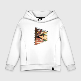Детское худи Oversize хлопок с принтом Нацу, Луффи и Гон. Лучшие из сёнэна в городе Новоалтайск, френч-терри — 70% хлопок, 30% полиэстер. Мягкий теплый начес внутри —100% хлопок | боковые карманы, эластичные манжеты и нижняя кромка, капюшон на магнитной кнопке | ван пис | гон фрикс | луффи | нацу | охотник x охотник | хвост феи