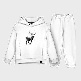 Детский костюм хлопок Oversize Черный олень | Black Deer: в городе Новоалтайск, | | animal | artiodactyl | cervidae | deer | forest deer | жвачные | животное | лесной олень | оленевые | олень | оленьи | парнокопытное