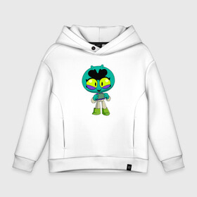 Детское худи Oversize хлопок с принтом Eve Brawl Stars   Eва в городе Новоалтайск, френч-терри — 70% хлопок, 30% полиэстер. Мягкий теплый начес внутри —100% хлопок | боковые карманы, эластичные манжеты и нижняя кромка, капюшон на магнитной кнопке | brawl | brawl stars | brawlstars | eva | eve | бравлстарс | ева | еве