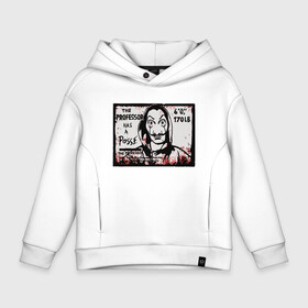 Детское худи Oversize хлопок с принтом Money Heist Face в городе Новоалтайск, френч-терри — 70% хлопок, 30% полиэстер. Мягкий теплый начес внутри —100% хлопок | боковые карманы, эластичные манжеты и нижняя кромка, капюшон на магнитной кнопке | bella ciao | la casa de papel | money heist | белла чао | бумажный дом | дали | маска | профессор | сальвадор | сериал