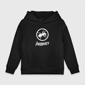 Детское худи Oversize хлопок с принтом Prodigy логотип в городе Новоалтайск, френч-терри — 70% хлопок, 30% полиэстер. Мягкий теплый начес внутри —100% хлопок | боковые карманы, эластичные манжеты и нижняя кромка, капюшон на магнитной кнопке | prodigy | the prodigy | кит флинт | лого prodigy | лого продиджи | логотип prodigy | логотип the prodigy | музыка | муравей | прдиджи | техно | электро