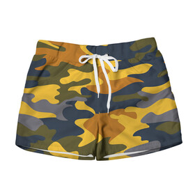 Женские шорты 3D с принтом Камуфляж Ginger Camo в городе Новоалтайск, 100% полиэстер | прямой крой, два кармана без застежек по бокам. Мягкая трикотажная резинка на поясе, внутри которой широкие завязки. Длина до середины бедра | camo | ginger | камуфляж | рыжий | хайп | шмот