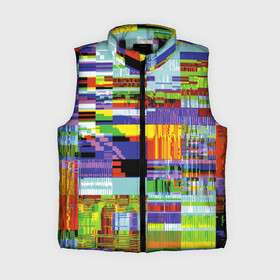 Женский жилет утепленный 3D с принтом Vanguard glitch fashion pattern 2022 в городе Новоалтайск,  |  | abstraction | color | fashion | glitch | pattern | vanguard | абстракция | авангард | глитч | мода | узор | цвет