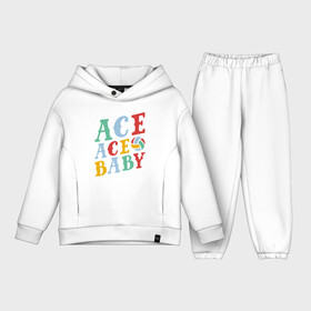 Детский костюм хлопок Oversize с принтом Ace Ace Baby в городе Новоалтайск,  |  | Тематика изображения на принте: game | sport | volley | volleyball | волейбол | волейболист | волейболистка | игра | мяч | пальма | пляж | спорт | спортсмен