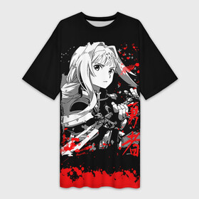 Платье-футболка 3D с принтом Алиса Цуберг в городе Новоалтайск,  |  | anime | sword art online | аниме | анимэ | мастера меча онлайн