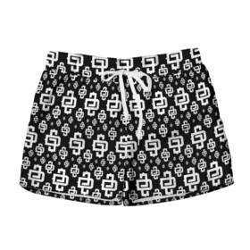 Женские шорты 3D с принтом Узор Black Pattern Dope Camo (Dope Street Market) в городе Новоалтайск, 100% полиэстер | прямой крой, два кармана без застежек по бокам. Мягкая трикотажная резинка на поясе, внутри которой широкие завязки. Длина до середины бедра | балаклава | камуфляж | модные | узор | хайп | шмот