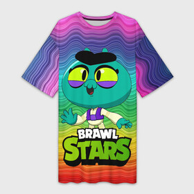 Платье-футболка 3D с принтом Eve BrawlStars Радуга в городе Новоалтайск,  |  | brawl | brawl stars | brawlstars | eva | eve | бравлстарс | ева | еве
