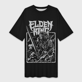 Платье-футболка 3D с принтом Воин  Elden Ring в городе Новоалтайск,  |  | demigod | elden | eternal | extinguished | knight | logo | marika | negative | queen | radagon | ring | soul | warrior | вечная | воин | войн | душа | кольцо | королева | лого | логотип | марика | негатив | погасшая | полубог | радагон | ринг | рыцарь | э