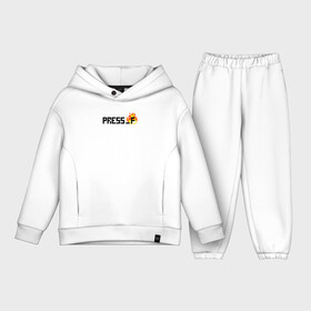 Детский костюм хлопок Oversize с принтом pixel press f в городе Новоалтайск,  |  | надписи | пиксельарт | подарок | прикол | уважение