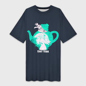 Платье-футболка 3D с принтом Тина в чайнике  Tiny Tina s в городе Новоалтайск,  |  | borderlands | bunny | dragon | girl | green | keep | mask | on | rocket | tina | tinas | tiny | wonderlands | в | девочка | дракона | зеленый | кролик | маленькая | маска | подземелье | ракета | тина | чайник | чайнике