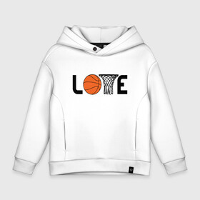 Детское худи Oversize хлопок с принтом Love Game в городе Новоалтайск, френч-терри — 70% хлопок, 30% полиэстер. Мягкий теплый начес внутри —100% хлопок | боковые карманы, эластичные манжеты и нижняя кромка, капюшон на магнитной кнопке | Тематика изображения на принте: basketball | game | love | nba | slam dunk | sport | баскетбол | баскетболист | игра | мяч | нба | спорт | спортсмен