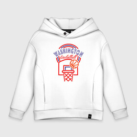 Детское худи Oversize хлопок с принтом Washington   Basketball в городе Новоалтайск, френч-терри — 70% хлопок, 30% полиэстер. Мягкий теплый начес внутри —100% хлопок | боковые карманы, эластичные манжеты и нижняя кромка, капюшон на магнитной кнопке | Тематика изображения на принте: basketball | game | nba | sport | washington | баскетбол | баскетболист | вашингтон | игра | мяч | нба | спорт | спортсмен