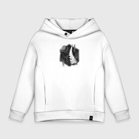 Детское худи Oversize хлопок с принтом Fern Skull в городе Новоалтайск, френч-терри — 70% хлопок, 30% полиэстер. Мягкий теплый начес внутри —100% хлопок | боковые карманы, эластичные манжеты и нижняя кромка, капюшон на магнитной кнопке | Тематика изображения на принте: геометрический | геометрия | лес | листья | папоротник | природа | растения | тату | узор | цветы | череп