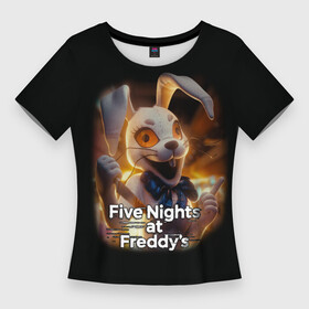 Женская футболка 3D Slim с принтом Five Nights at Freddy s: Security Breach  Ванни в городе Новоалтайск,  |  | Тематика изображения на принте: 5 ночей с фредди | five nights at freddys | security breach | аниматроники | ванни | заяц | игра | компьютерная игра | кролик | фредди