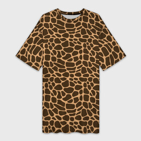 Платье-футболка 3D с принтом Пятна Шкуры Жирафа в городе Новоалтайск,  |  | animals | giraffe | safari | zoo | африка | дикая природа | животные | жираф | звери | зоопарк | кожа жирафа | мода | мозаика | пятна | саванна | сафари