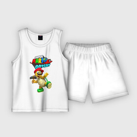Детская пижама с шортами хлопок с принтом Super Odyssey  Hero turtle Koopa Troopa в городе Новоалтайск,  |  | eyes | hero | koopa troopa | moustache | odyssey | super mario | turtle | video game | видеоигра | герой | глаза | персонаж | супер марио | черепаха