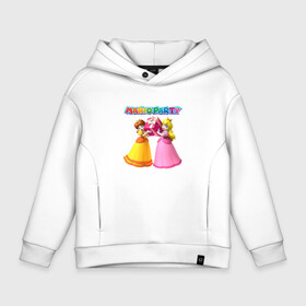 Детское худи Oversize хлопок с принтом Mario Party   Nintendo в городе Новоалтайск, френч-терри — 70% хлопок, 30% полиэстер. Мягкий теплый начес внутри —100% хлопок | боковые карманы, эластичные манжеты и нижняя кромка, капюшон на магнитной кнопке | crown | deisy | dress | eyes | gift | girl | hairstyle | mario party | nintendo | princess peach | глаза | девушка | дейзи | корона | марио вечеринка | нинтендо | платье | подарок | причёска
