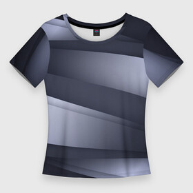 Женская футболка 3D Slim с принтом Серо белая Волна в городе Новоалтайск,  |  | black | dark | gray | mens | pattern | patterns of | waves | white | белые | в моде | в топе | в тренде | волны | детский | диагональные полоски | женские | мужской | на праздник | пляжные | серые | темные | узор | узоры из