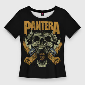 Женская футболка 3D Slim с принтом PANTERA (Mouth For War) в городе Новоалтайск,  |  | anarchy | heavy metal | music | pantera | punks not dead | rock music | rocker | slayer | thrash metal | анархия | гитара | глэм метал | грув метал | металл | панк рок | пантера | рок музыка | рок н ролл | рокер | трэш метал | тяжелый рок