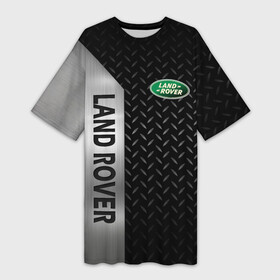 Платье-футболка 3D с принтом LAND ROVER СТАЛЬ в городе Новоалтайск,  |  | auto | green | land rover | logo | machine | moto | offroad | range rover | авто | автомобиль | внедорожник | водителям | ланд ровер | ленд ровер | лэнд ровер | машина | метал | мото | рендж ровер | рэндж ровер | сталь | техника