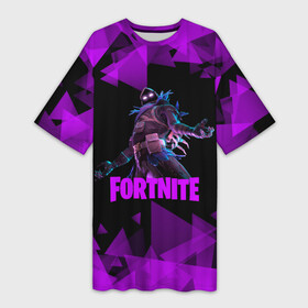 Платье-футболка 3D с принтом Fortnite  RAVEN. в городе Новоалтайск,  |  | astro nomical | deadmau5 | dillon francis | fortnite | la flame | major lazer и diplo | steve aoki | travils scott | астро номикал | игры | ла флейм | тревел скот | фортнайте