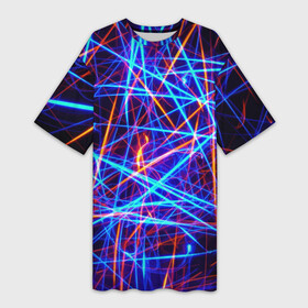 Платье-футболка 3D с принтом Neon pattern  Fashion 2055 в городе Новоалтайск,  |  | fashion | light | neon | pattern | vanguard | авангард | мода | неон | свет | узор