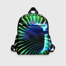 Детский рюкзак 3D с принтом Portal / Fashion pattern / Neon в городе Новоалтайск, 100% полиэстер | лямки с регулируемой длиной, сверху петелька, чтобы рюкзак можно было повесить на вешалку. Основное отделение закрывается на молнию, как и внешний карман. Внутри дополнительный карман. По бокам два дополнительных кармашка | color | fashion | neon | pattern | portal | мода | неон | портал | узор | цвет