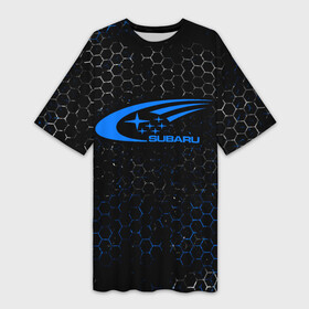 Платье-футболка 3D SUBARU  Соты: в городе Новоалтайск,  |  | auto | logo | moto | subaru | symbol | авто | автомобиль | гонки | знак | лого | логотип | логотипы | марка | машина | мото | символ | символы | соты | субару