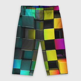 Велосипедки 3D с принтом Colored Geometric 3D pattern в городе Новоалтайск,  |  | color | geometric | minecraft | pattern | video game | видеоигра | геометрия | майнкрафт | узор | цвет