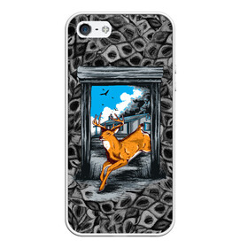 Чехол для iPhone 5/5S матовый с принтом Олень 3D рисунок в городе Новоалтайск, Силикон | Область печати: задняя сторона чехла, без боковых панелей | Тематика изображения на принте: 3d | 3d рисунок | 3д | звери | олениха | олень | природа