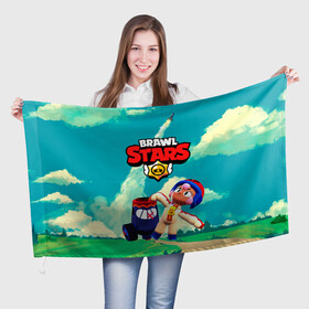 Флаг 3D с принтом brawlstars Выстрел Бонни Bonny в городе Новоалтайск, 100% полиэстер | плотность ткани — 95 г/м2, размер — 67 х 109 см. Принт наносится с одной стороны | boni | bonnie | brawl | brawl stars | brawlstars | brawl_stars | бони | бонни | бравлстарс