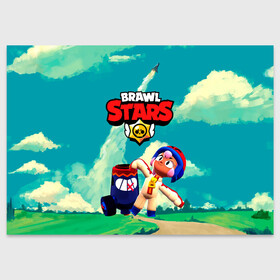 Поздравительная открытка с принтом brawlstars Выстрел Бонни Bonny в городе Новоалтайск, 100% бумага | плотность бумаги 280 г/м2, матовая, на обратной стороне линовка и место для марки
 | boni | bonnie | brawl | brawl stars | brawlstars | brawl_stars | бони | бонни | бравлстарс