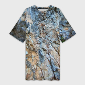 Платье-футболка 3D с принтом Скала  Текстура в городе Новоалтайск,  |  | abstraction | mountain | rock | stone | texture | абстракция | гора | камень | скала | текстура