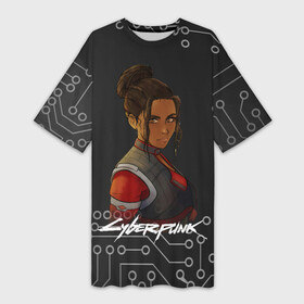 Платье-футболка 3D с принтом Панам арт Cyberpunk 2077 в городе Новоалтайск,  |  | 2077 | cyberpunk | cyberpunk 2077 | night city | panam | vi | ви | кибер | киберпанк | найтсити | панам | панк