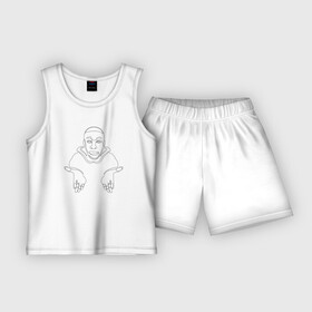 Детская пижама с шортами хлопок Хаби Лейм лайн арт Khaby lame line art: в городе Новоалтайск, | | is simple | kaby | lame | learn from khaby | learn of khaby | learn ro khaby | life is simple | line art | simple | tik tok | блогер | лайн арт | леим | линейный стиль | рисунок одной линией | тик ток | хаби лейм | штриховое искусство | это просто
