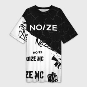 Платье-футболка 3D с принтом noize mc  Паттерн в городе Новоалтайск,  |  | hip hop | live | noize | noize mc | rap | rock | russia | выход в город | клип | концерт | новый альбом | нойз | нойз мс | официальный клип | рэп