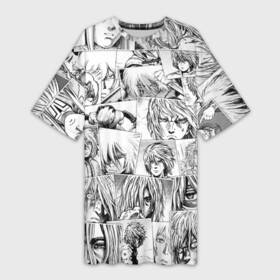 Платье-футболка 3D с принтом Сага о Винланде pattern в городе Новоалтайск,  |  | anime | thorfinn | vinland saga | аниме | анимэ | сага о винланде | торфинн